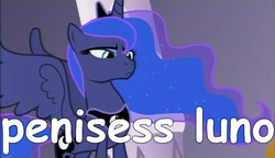 Size: 720x415 | Tagged: safe, princess luna, pony, g4, comic sans, female, mispelled names, solo