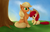 Size: 1024x653 | Tagged: safe, artist:mn27, apple bloom, applejack, earth pony, pony, g4, accessory swap, adorabloom, apple sisters, cute, female, filly, foal, jackabetes, mare, open mouth, open smile, siblings, sisters, smiling, sweet dreams fuel