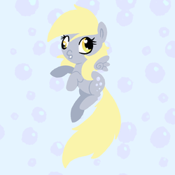 Size: 2000x2000 | Tagged: safe, artist:robynne, derpy hooves, pony, g4, bubble, cute, female, solo