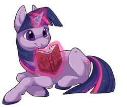 Size: 700x597 | Tagged: safe, artist:kaceymeg, twilight sparkle, pony, g4, book, female, magic, solo, unshorn fetlocks