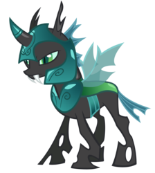 Size: 1515x1694 | Tagged: safe, artist:durpy, queen chrysalis, changeling, g4, armor, changeling officer, female, horn, horn cap, simple background, slit pupils, solo, transparent background, vector