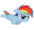 Size: 1400x1200 | Tagged: safe, artist:ocarina0ftimelord, rainbow dash, g4, filly, flying, simple background, transparent background, vector