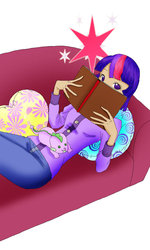 Size: 692x1153 | Tagged: safe, artist:groovyfish, spike, twilight sparkle, g4, book, female, humanized, solo