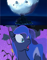 Size: 636x804 | Tagged: safe, edit, edited screencap, screencap, princess luna, alicorn, pony, g4, luna eclipsed, season 2, dk island, donkey kong, donkey kong country, donkey kong country returns, moon, shocked, spoilers for another series