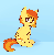 Size: 734x744 | Tagged: safe, artist:spittfireart, spitfire, pegasus, pony, alternate hairstyle, animated, breath, cute, cutefire, eyebrows, eyebrows visible through hair, eyeroll, female, filly, floppy ears, folded wings, frame by frame, sigh, slim, solo, wings