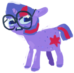 Size: 500x496 | Tagged: safe, artist:cutebrows, twilight sparkle, pony, g4, female, glasses, solo