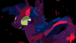 Size: 500x281 | Tagged: safe, artist:cutebrows, twilight sparkle, g4, eyes open, looking back, open mouth, side view, solo