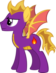 Size: 2361x3073 | Tagged: safe, artist:gray-gold, dracony, hybrid, ponified, simple background, solo, spyro the dragon, spyro the dragon (series), transparent background, vector