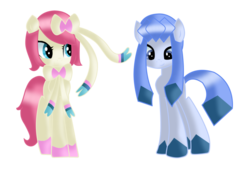 Size: 1024x753 | Tagged: safe, glaceon, sylveon, duo, eeveelutions, pokémon, pokémon x and y, ponified, simple background, transparent background