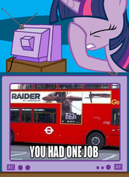 Size: 563x771 | Tagged: safe, twilight sparkle, g4, exploitable meme, facehoof, tomb raider, tv meme, you had one job