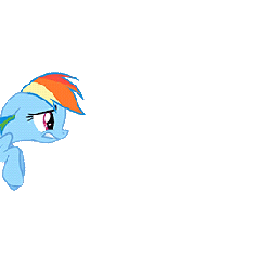 Size: 285x270 | Tagged: safe, rainbow dash, pony, g4, magical mystery cure, animated, female, solo, swapped cutie marks