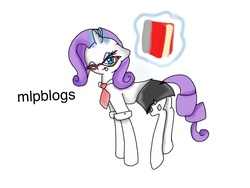Size: 1024x768 | Tagged: safe, artist:mlpblogs, rarity, g4, 30 minute art challenge, book, glasses, librarian