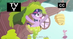 Size: 1587x859 | Tagged: safe, screencap, twilight sparkle, g4, magical mystery cure, youtube caption, youtube link