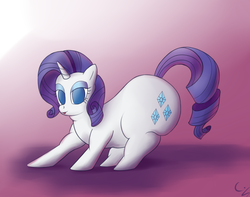 Size: 1270x1000 | Tagged: safe, artist:c-adepsy, rarity, pony, unicorn, g4, butt, chubby, fat, female, mare, plot, raritubby, rearity, solo