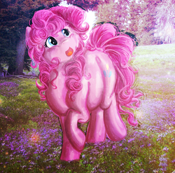 Size: 728x719 | Tagged: safe, artist:eliasilen, pinkie pie, earth pony, pony, g4, chubby, fat, female, pudgy pie, solo