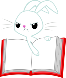 Size: 2553x3000 | Tagged: safe, artist:404compliant, angel bunny, g4, angel's magic book, book, male, simple background, solo, template, transparent background, vector
