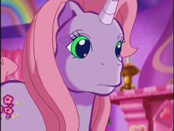 Size: 640x480 | Tagged: safe, screencap, cheerilee (g3), pony, unicorn, g3, the runaway rainbow, close-up, colored horn, horn, solo, stoic