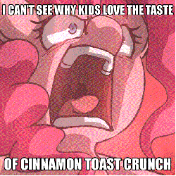 Size: 580x580 | Tagged: safe, artist:uc77, pinkie pie, earth pony, pony, g4, animated, cereal, cinnamon toast crunch, female, hotblooded pinkie pie, meme, solo, vibrating