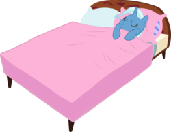 Size: 900x697 | Tagged: safe, artist:squidlie2214, trixie, g4, bed, sleeping