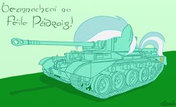 Size: 1145x698 | Tagged: safe, artist:alvchfokarev, lyra heartstrings, g4, a34 comet, irish, pony tank, tank (vehicle)