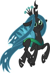 Size: 432x631 | Tagged: safe, artist:tenaflyviper, queen chrysalis, changeling, changeling queen, g4, crown, cute, cutealis, female, jewelry, regalia, smiling