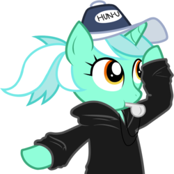 Size: 800x800 | Tagged: safe, artist:abeno-kr, lyra heartstrings, pony, unicorn, g4, baseball cap, bust, cap, clothes, hat, hoodie, portrait, simple background, solo, transparent background, whistle