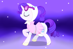 Size: 1500x1000 | Tagged: safe, artist:fillyscoots42, rarity, pony, g4, diaper, female, non-baby in diaper, poofy diaper, solo