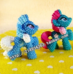 Size: 600x610 | Tagged: safe, gardenia glow, trixie, g4, beads, customized toy, female, gem, irl, photo, taobao, toy
