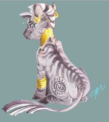 Size: 546x611 | Tagged: safe, artist:cyanimous, zecora, pony, zebra, g4, female, solo