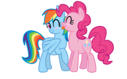 Size: 800x501 | Tagged: safe, artist:andreamelody, pinkie pie, rainbow dash, earth pony, pegasus, pony, g4, blushing, female, lesbian, licking, mare, ship:pinkiedash, shipping, simple background, tongue out, transparent background