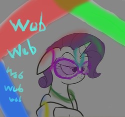 Size: 1280x1205 | Tagged: safe, artist:heir-of-rick, rarity, pony, g4, female, glowstick, party, solo, unamused, wub