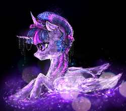 Size: 900x795 | Tagged: safe, artist:elkaart, artist:gwensteph, twilight sparkle, alicorn, pony, g4, alternate hairstyle, crystallized, female, mare, solo, twilight sparkle (alicorn)