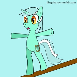 Size: 786x786 | Tagged: safe, artist:diego havoc, lyra heartstrings, pony, g4, 30 minute art challenge, bipedal