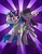 Size: 3300x4200 | Tagged: safe, artist:chibi-jen-hen, dj pon-3, octavia melody, vinyl scratch, earth pony, pony, unicorn, g4, bipedal, bracelet, dancing, glowstick, happy, smiling, standing