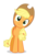 Size: 2000x2965 | Tagged: safe, artist:midnight-aperture, applejack, g4, confused, head tilt, simple background, transparent background, vector