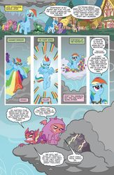 Size: 800x1230 | Tagged: safe, artist:tony fleecs, idw, official comic, big boy the cloud gremlin, rainbow dash, runt the cloud gremlin, tank, cloud gremlins, pegasus, pony, g4, micro-series #2, my little pony micro-series, official, idw advertisement, lego, lightning, preview, stormcloud, unnamed character, unnamed pony