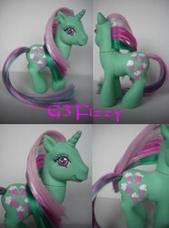 Size: 800x1078 | Tagged: safe, artist:berrymouse, fizzy, g1, g3, customized toy, g1 to g3, generation leap, irl, photo, toy