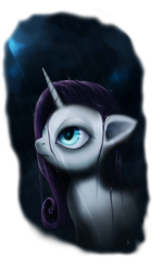 Size: 1054x1765 | Tagged: safe, artist:i-am-knot, rarity, pony, g4, rain, solo, wet, wet mane, wet mane rarity