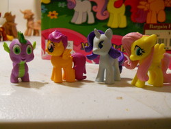 Size: 2048x1536 | Tagged: safe, fluttershy, rarity, scootaloo, spike, g4, my busy books, phidal, toy