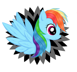 Size: 600x567 | Tagged: safe, artist:talonsword, rainbow dash, pegasus, pony, g4, female, mare, profile, simple background, smiling, solo, white background