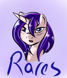 Size: 750x874 | Tagged: safe, artist:mrmayortheiv, rarity, pony, g4, alternate hairstyle, rares, solo