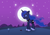 Size: 1523x1068 | Tagged: safe, artist:metax-z, princess luna, pony, g4, crying, eyes closed, female, flower, moon, night, sad, solo