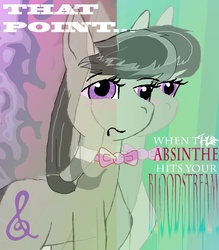 Size: 701x800 | Tagged: safe, artist:owlor, octavia melody, earth pony, pony, g4, absinthe, alcohol, female, solo