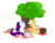 Size: 707x545 | Tagged: safe, artist:skyiaran, applejack, rarity, earth pony, pony, unicorn, g4, female, horn, lesbian, mare, picnic, ship:rarijack, shipping, simple background, transparent background