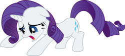 Size: 8029x3622 | Tagged: safe, artist:spacekingofspace, rarity, pony, unicorn, g4, absurd resolution, ears back, female, open mouth, simple background, solo, transparent background, vector, worried