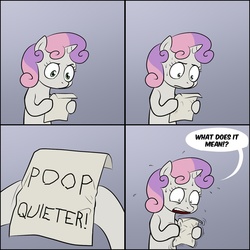 Size: 1280x1280 | Tagged: safe, sweetie belle, g4, exploitable meme, meme, note, sweetie's note meme