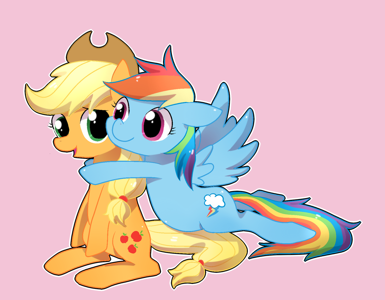 Эпплджек и Радуга. Rainbow Dash x Applejack. Кукла Applejack от rainbowdash.