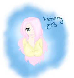 Size: 869x920 | Tagged: safe, artist:aimihime, fluttershy, human, g4, female, humanized, solo