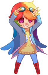 Size: 434x669 | Tagged: safe, artist:slither-of-moonlight, rainbow dash, human, g4, chibi, female, humanized, solo