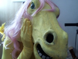 Size: 1280x960 | Tagged: safe, fluttershy, human, g4, cosplay, hoers mask, irl, irl human, photo, solo, waifuwaifuflutterass